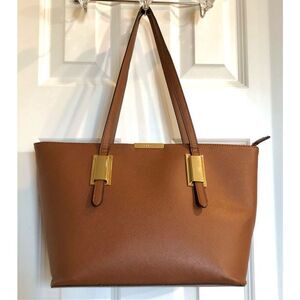 Aldo Brown Shoulder Bag with Gold Accents